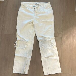 Flying Monkey White Distressed Boyfriend Jeans